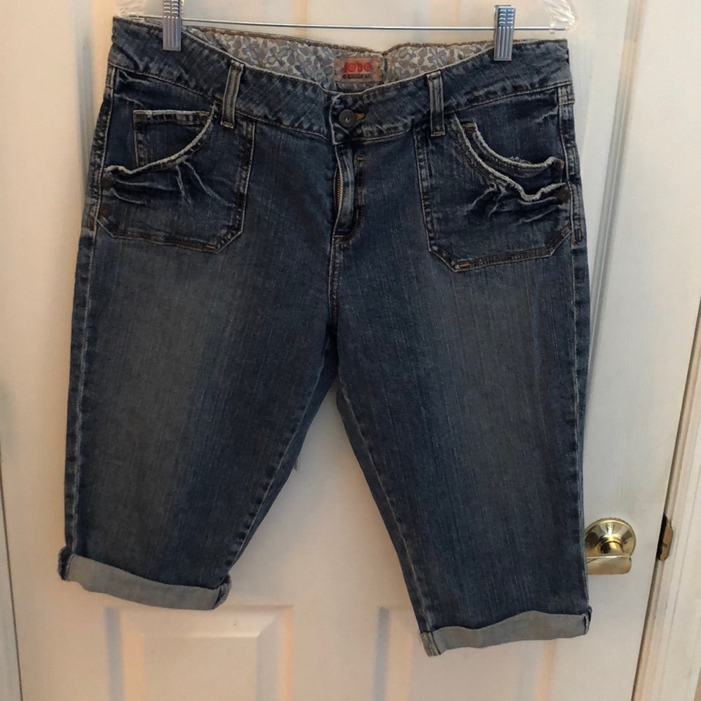 NoBo Cuffed Blue Jeans Capris Sz 17 Juniors